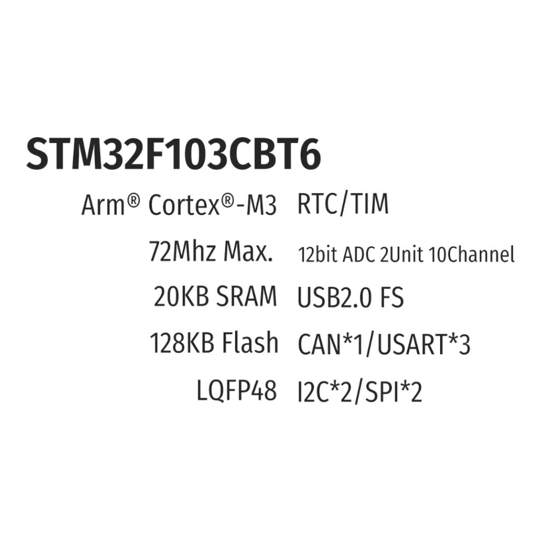 WeActStudio BluePill STM32F103CB ARM 32-bit Microcontroller 128KB Flash 72MHz
