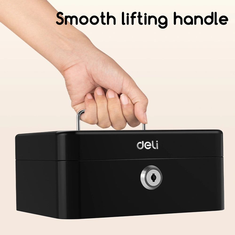 DELI PORTABLE MINI CASH BOX BLACK