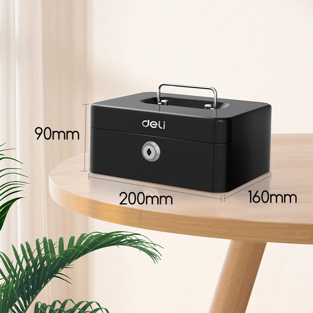 DELI PORTABLE MINI CASH BOX BLACK