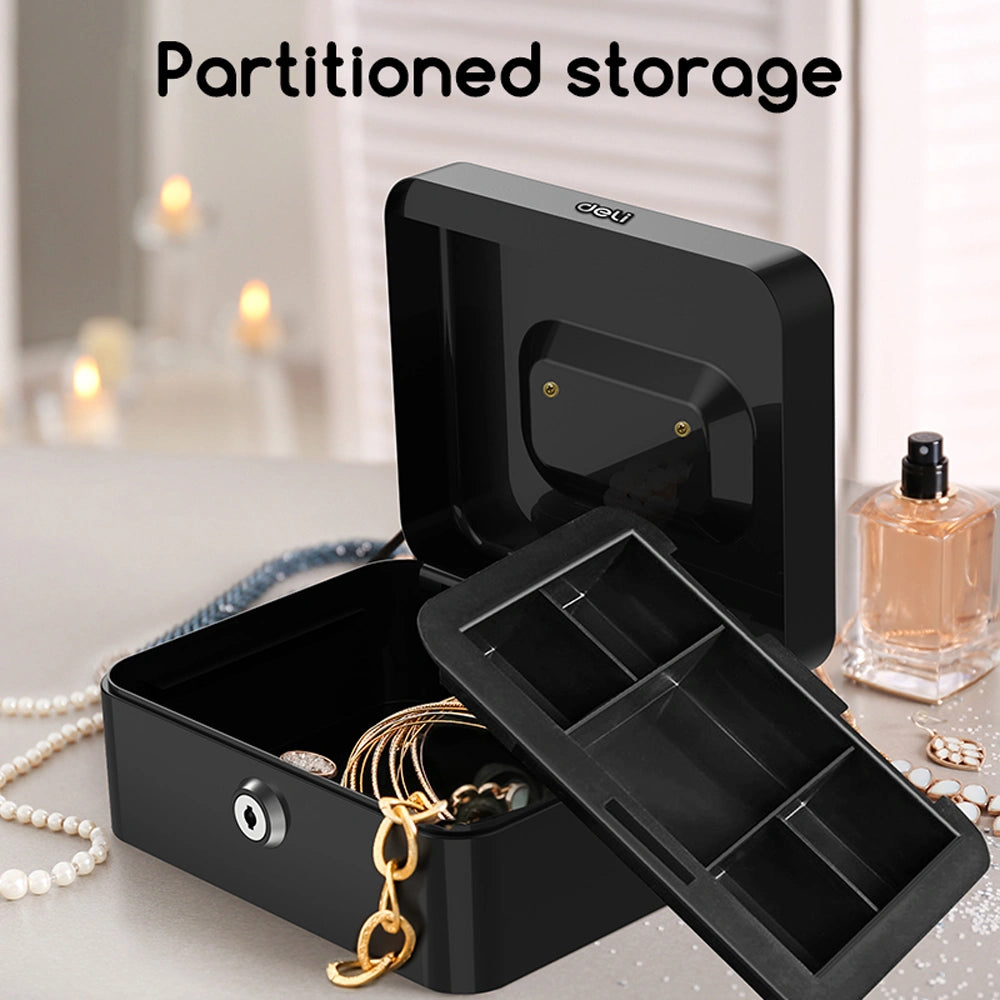 DELI PORTABLE MINI CASH BOX BLACK