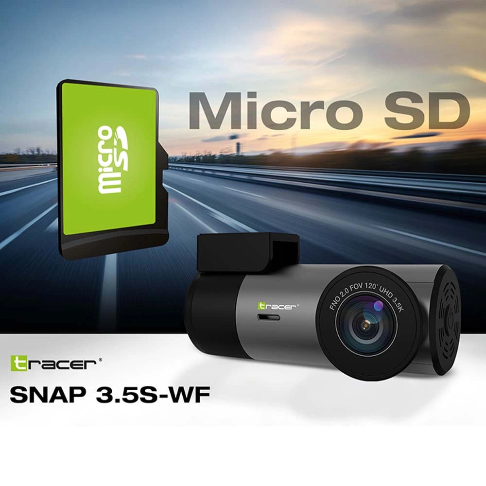 TRACER WIFI DASH CAR CAMERA SNAP 3.5S-WF BLACK/GREY
