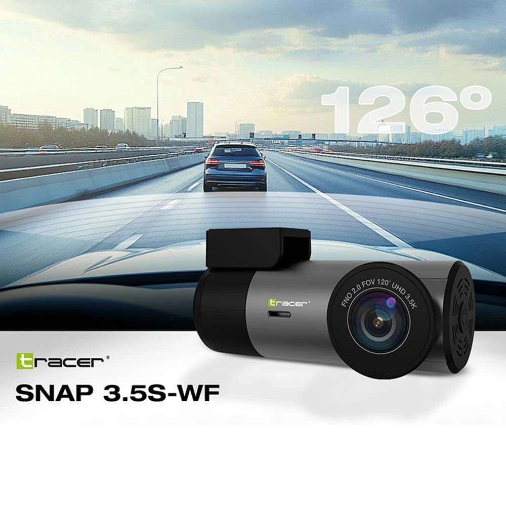 TRACER WIFI DASH CAR CAMERA SNAP 3.5S-WF BLACK/GREY