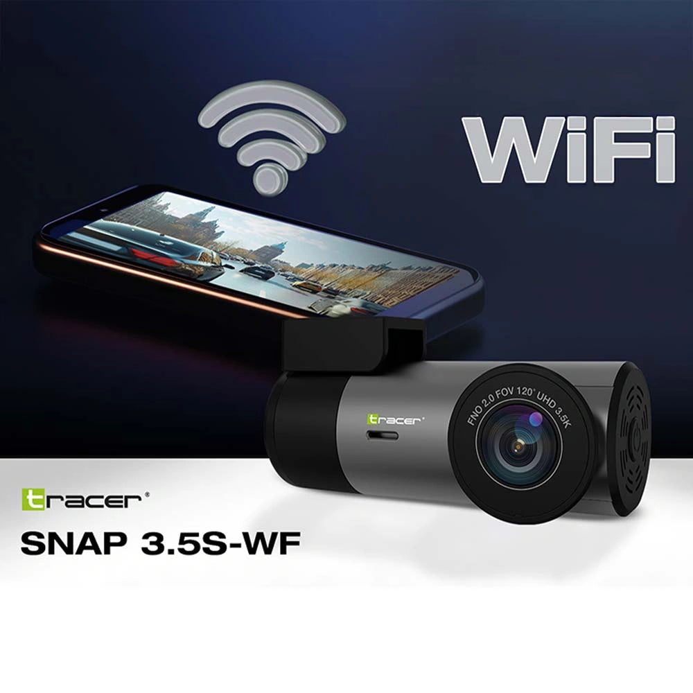 TRACER WIFI DASH CAR CAMERA SNAP 3.5S-WF BLACK/GREY
