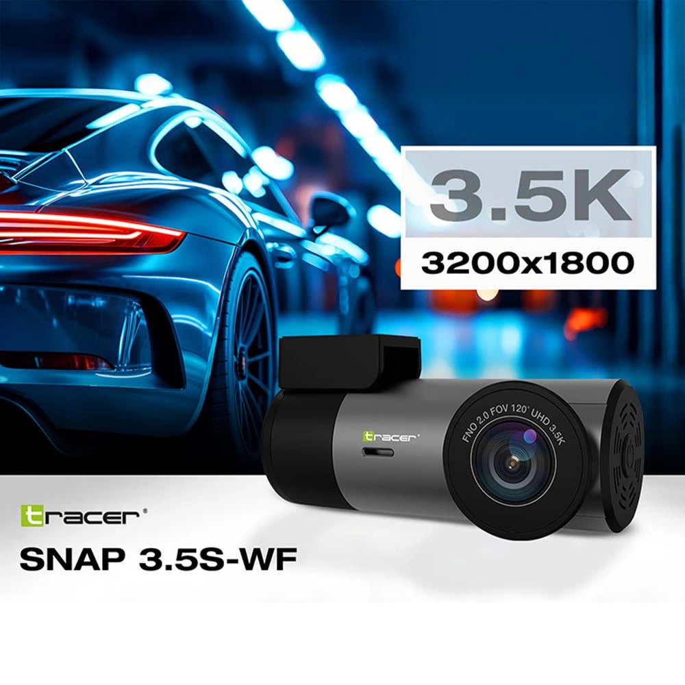 TRACER WIFI DASH CAR CAMERA SNAP 3.5S-WF BLACK/GREY