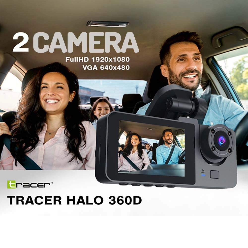 TRACER DASH CAR CAMERA FULL HD 1080 HALO 360D BLACK