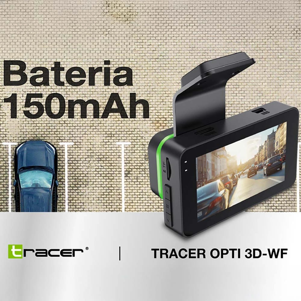 TRACER DASH CAR CAMERA WIFI 1080P OPTI 3D-WF BLACK