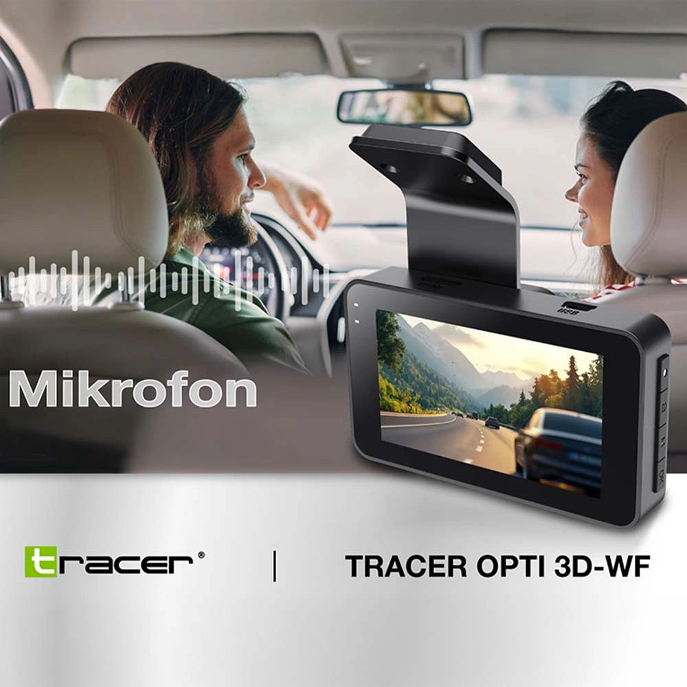 TRACER DASH CAR CAMERA WIFI 1080P OPTI 3D-WF BLACK