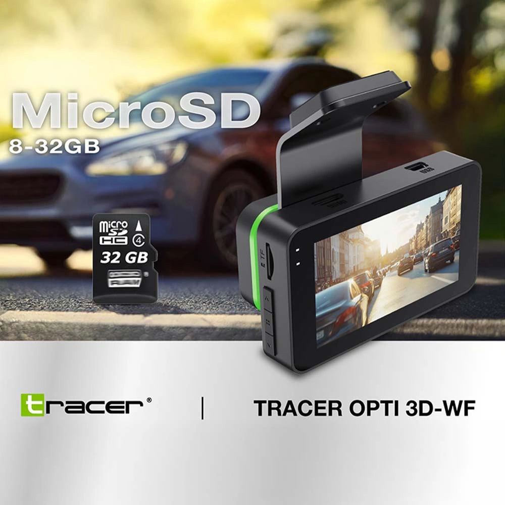 TRACER DASH CAR CAMERA WIFI 1080P OPTI 3D-WF BLACK