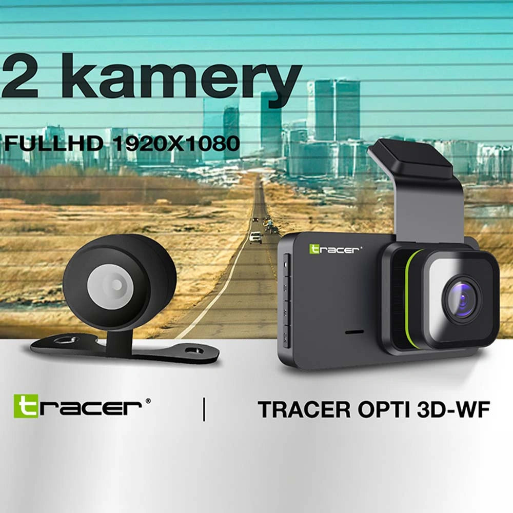TRACER DASH CAR CAMERA WIFI 1080P OPTI 3D-WF BLACK