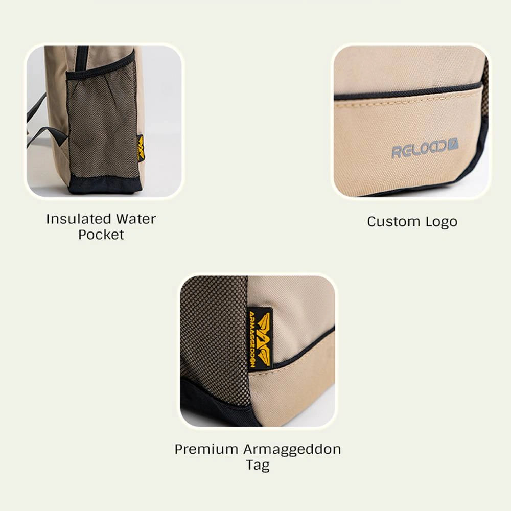 ARMAGGEDDON 15.6 LAPTOP ECO BACKPACK GREY-BEIGE