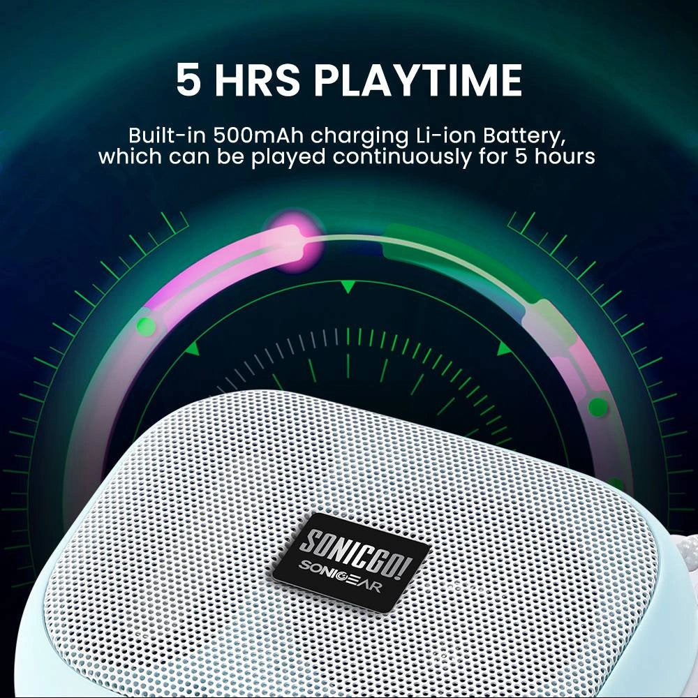 SONICGEAR PORTABLE BT5.3 WATERPROOF SPEAKER SONICGO! 101 AQUA MINT