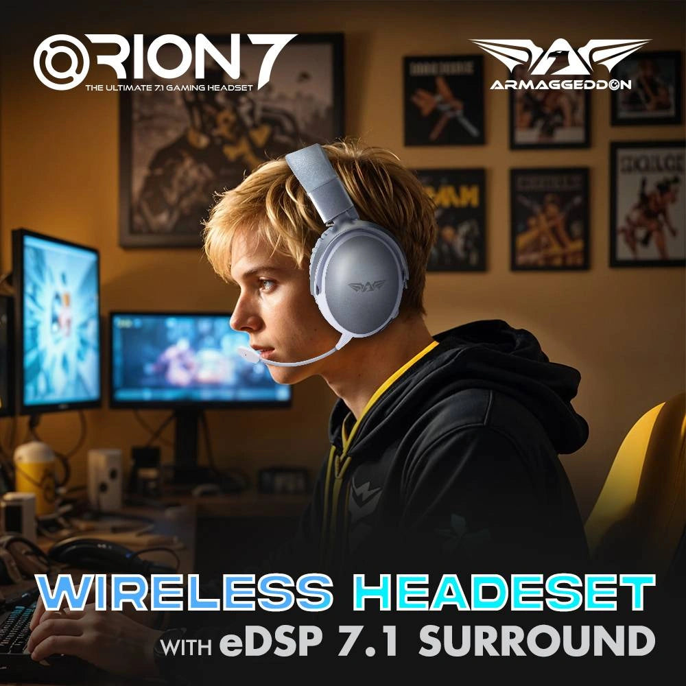 ARMAGGEDDON eDSP 7.1 SURROUND QUAD-MODE WIRELESS HEADSET ORION 7 SIERRA
