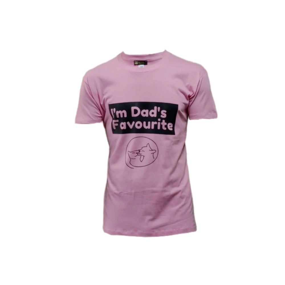 T-Shirt Ροζ Βαμβακερό με Μαύρο Τύπωμα VassiaFashion