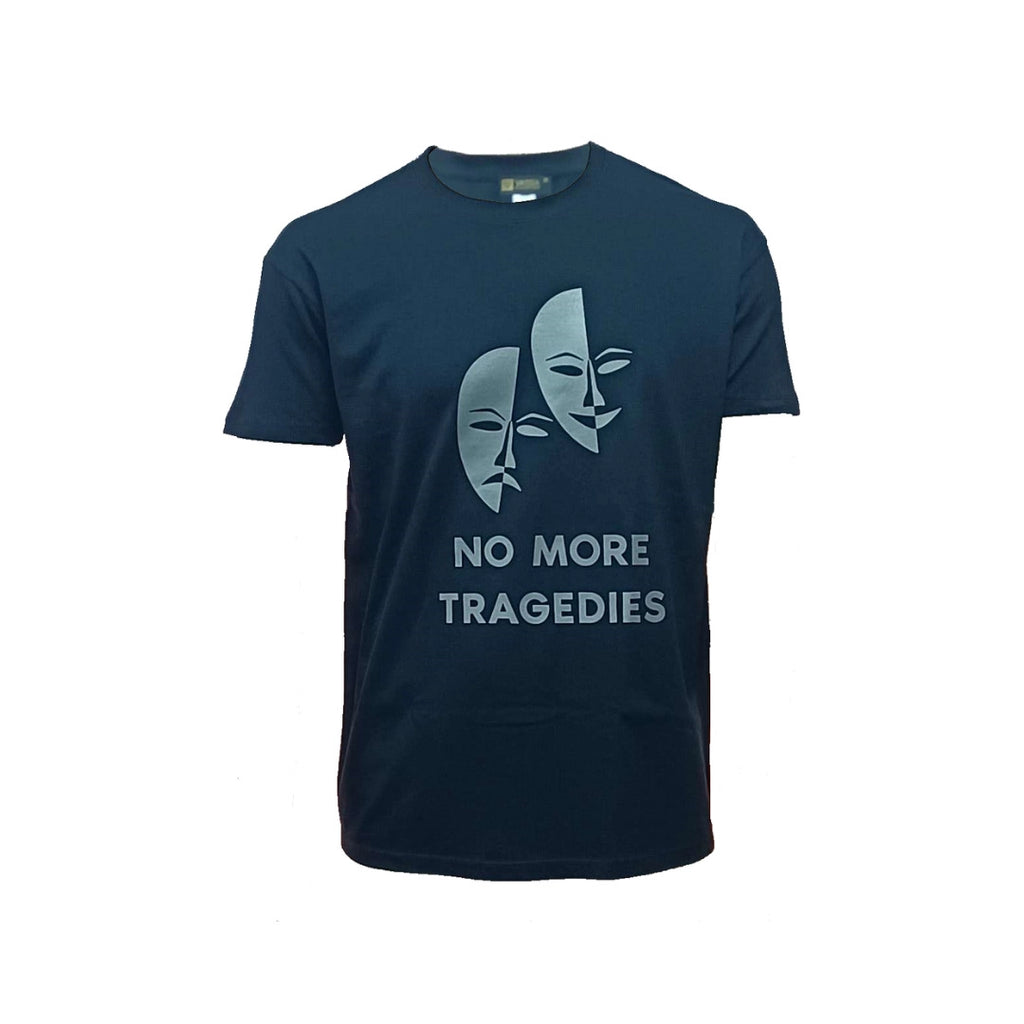 T-Shirt Unisex Μαύρο Βαμβακερό με Τύπωμα Tragedies VassiaFashion