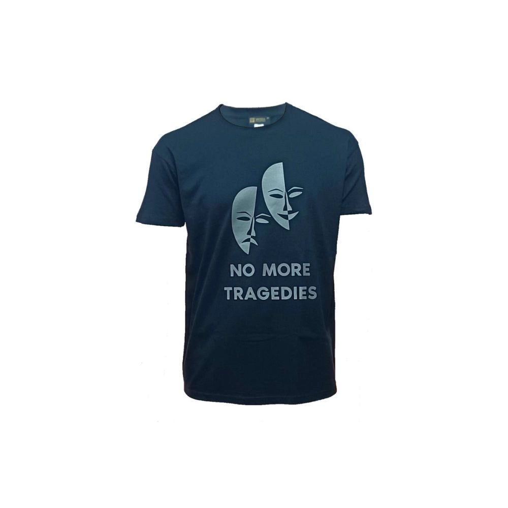 T-Shirt Unisex Μαύρο Βαμβακερό με Τύπωμα Tragedies VassiaFashion