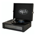 AIWA VINTAGE TURNTABLE IN LEATHER BRIEFCASE BLACK REFURBISHED