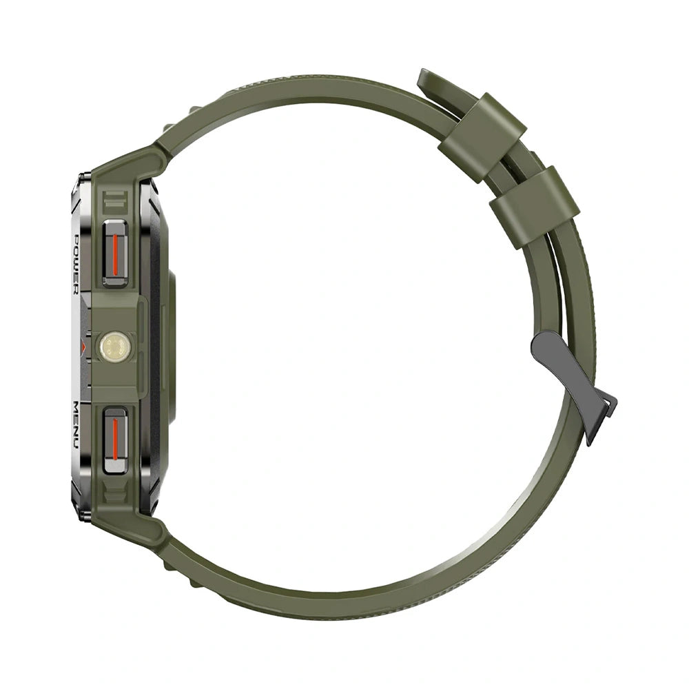 BLACKVIEW MULTI-FUNCTION SMARTWATCH WITH FLASHLIGHT COMPASS BT CALL & HEALTH MANAGEMENT GREEN