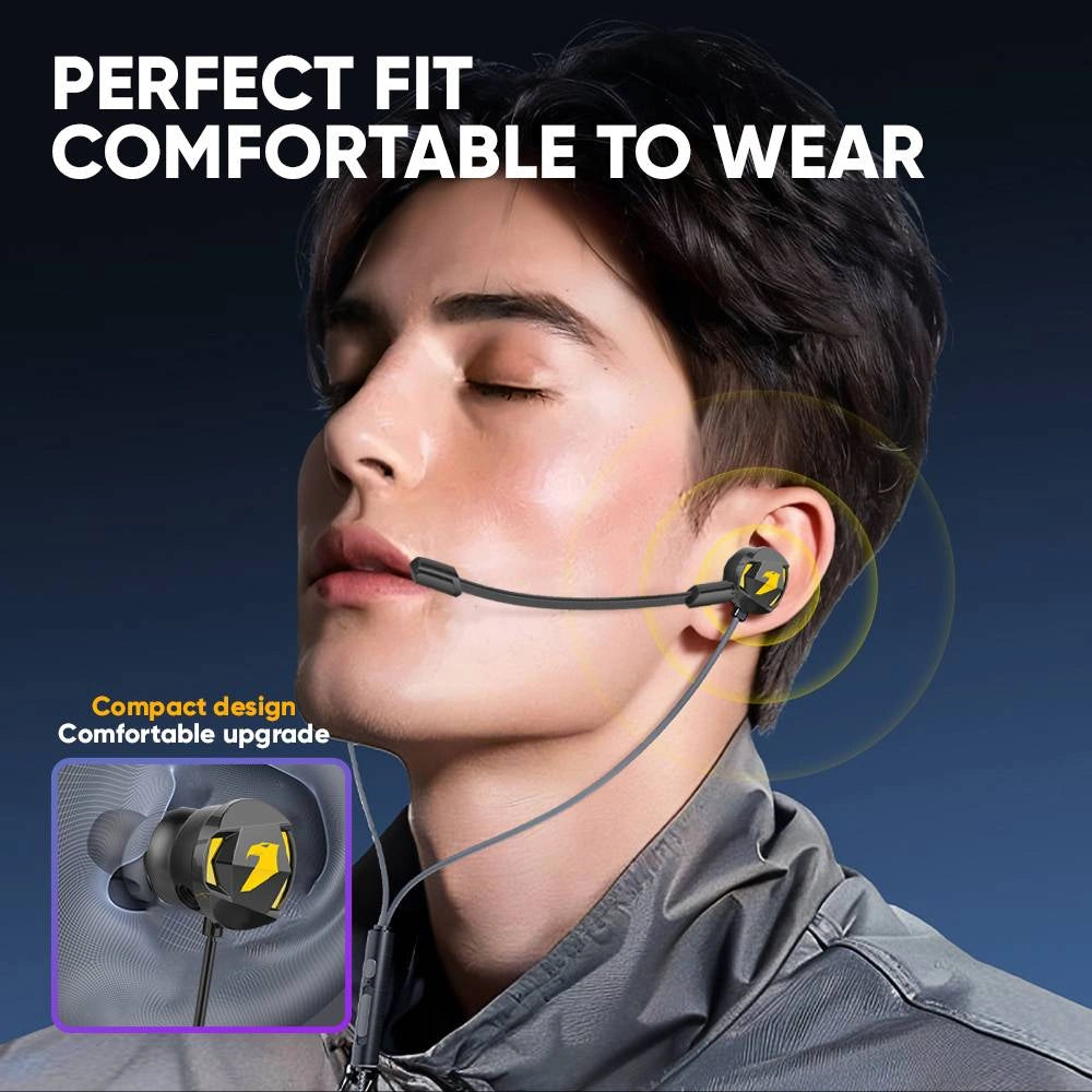 ARMAGGEDDON DUAL MICROPHONE TYPE-C GAMING EARPHONE WASP5 BLACK