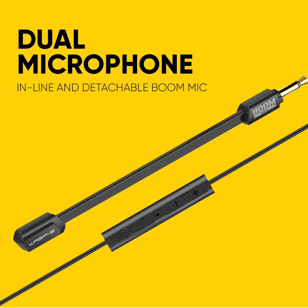 ARMAGGEDDON DUAL MICROPHONE TYPE-C GAMING EARPHONE WASP5 BLACK