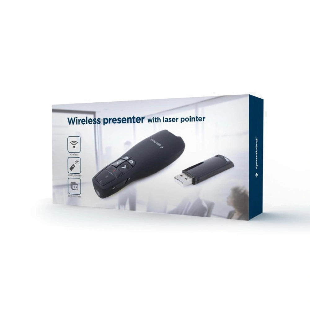 GEMBIRD WIRELESS PRESENTER WITH LASER POINTER BLACK, WP-L-12