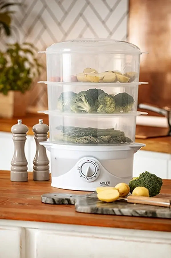 ADLER STEAM COOKER 9L 800W WHITE