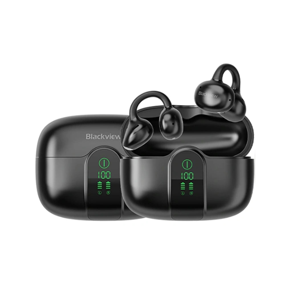 BLACKVIEW BT6.0 IPX5 AIRBUDS 15 WITH LCD CHARGING DOCK SHADOW BLACK