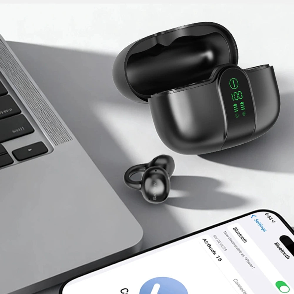 BLACKVIEW BT6.0 IPX5 AIRBUDS 15 WITH LCD CHARGING DOCK SHADOW BLACK