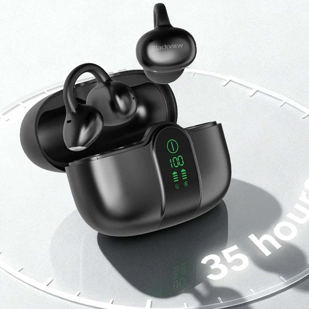 BLACKVIEW BT6.0 IPX5 AIRBUDS 15 WITH LCD CHARGING DOCK SHADOW BLACK
