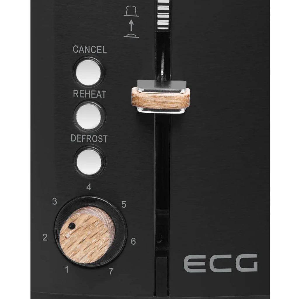 Φρυγανιέρα 2 Θέσεων Ανοξείδωτη Μαύρη ST2768 ECG
