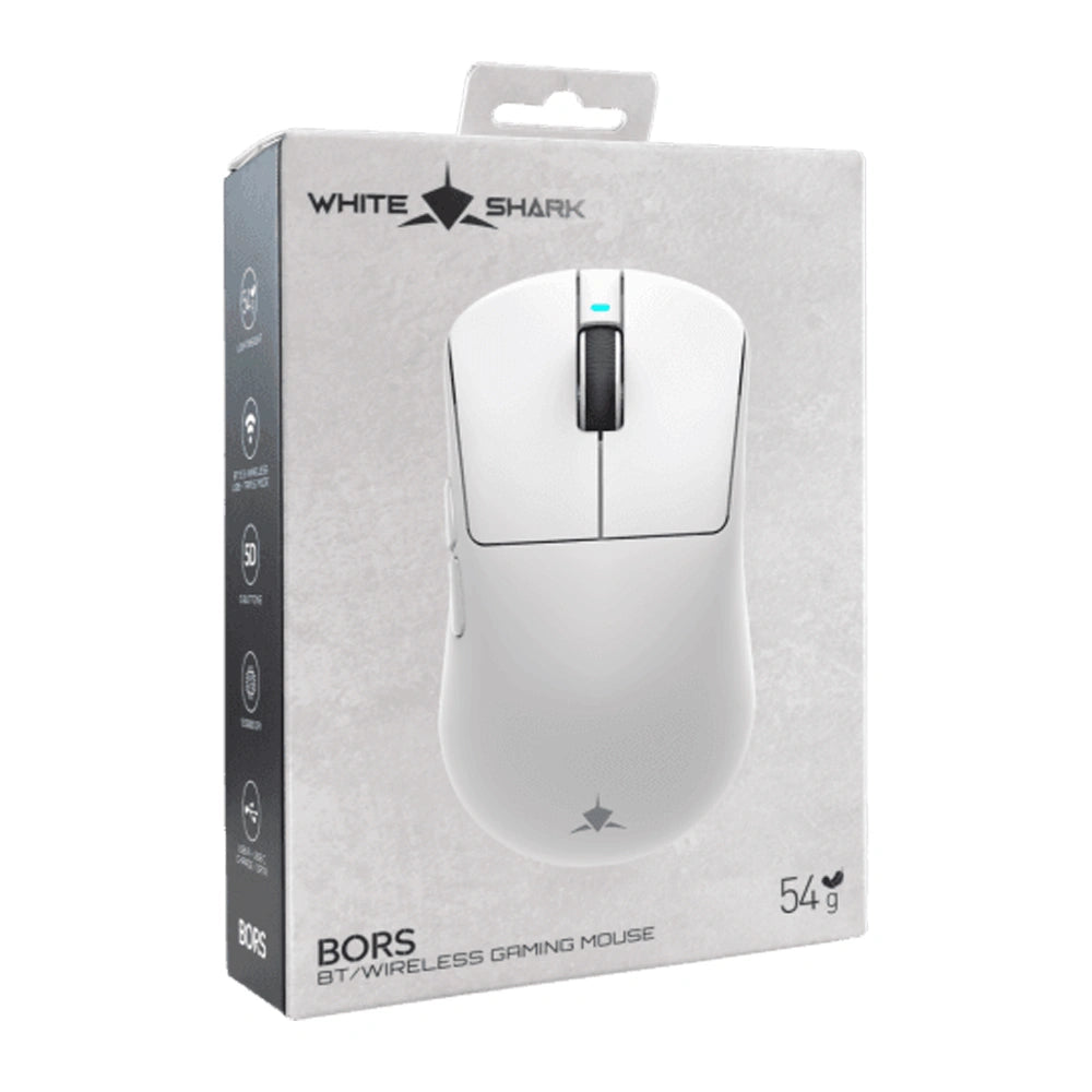 WHITE SHARK WIRELESS MOUSE WGM-5021 12000DPI WHITE