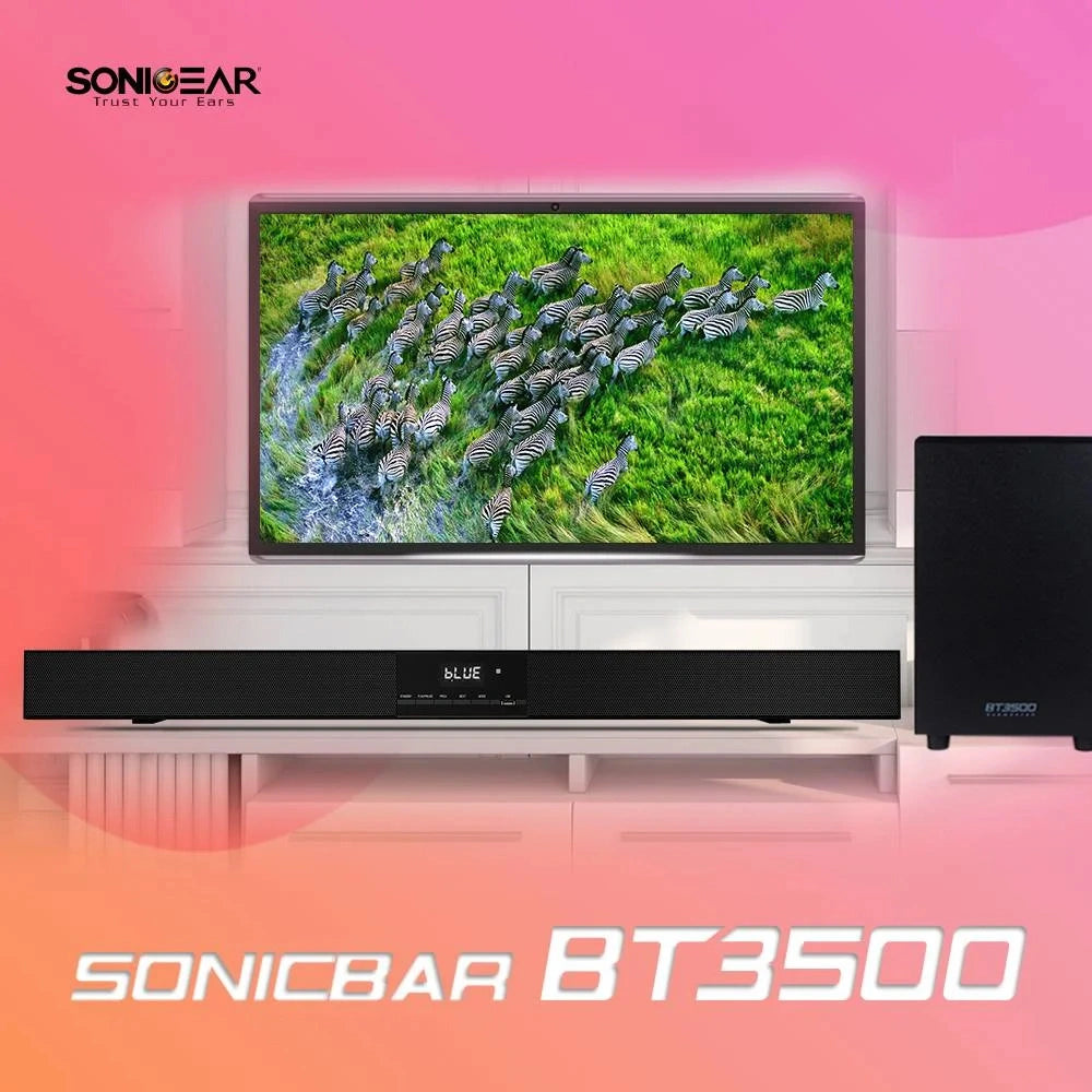 SONIC GEAR SOUNDBAR AND SUBWOOFER BT-3500