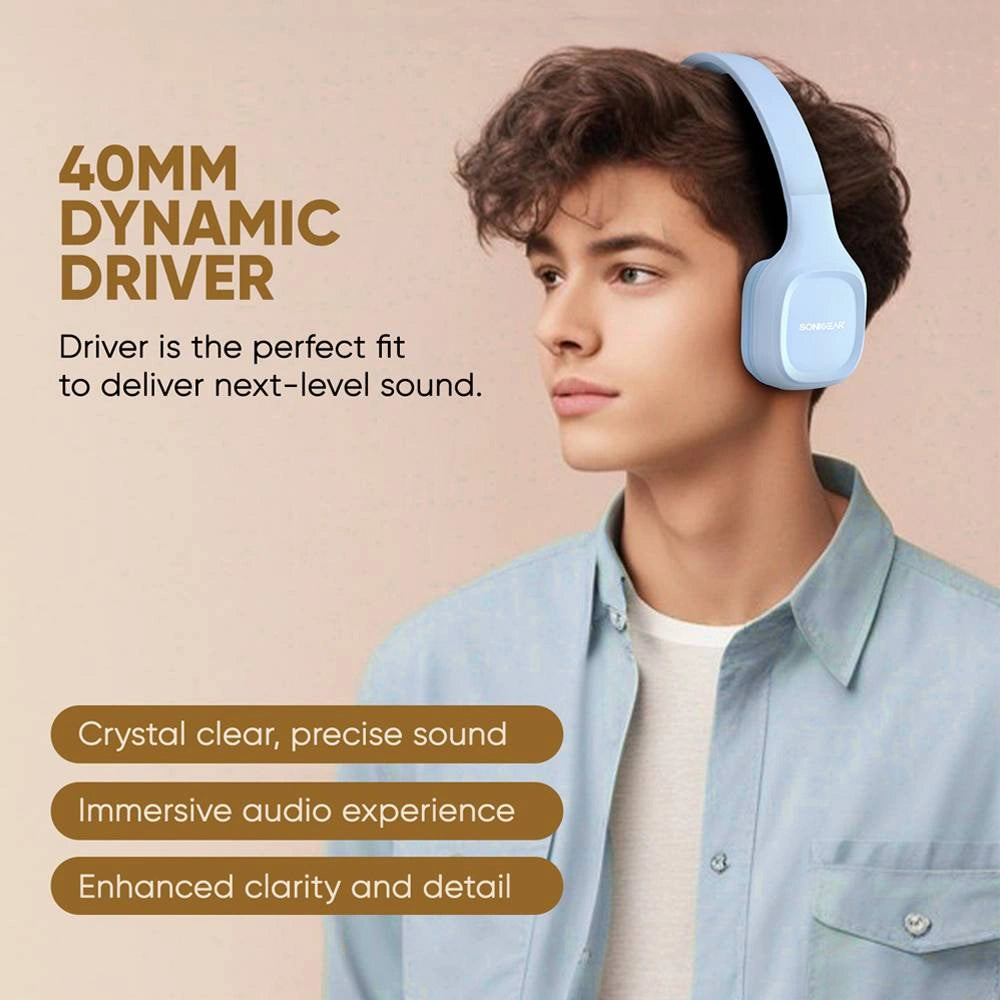 SONICGEAR BT5.4 OVER-EAR HEADPHONES AIRPHONE 5 CREME CARAMEL