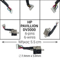 DC JACK HP Pavilion DV3000