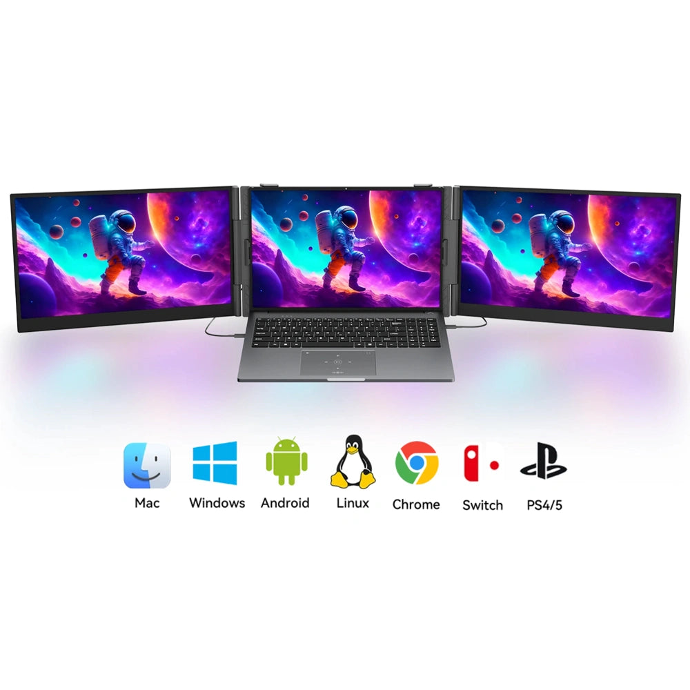 BLACKVIEW 15.3' DUAL LAPTOP SCREEN EXTENDER LCD 16:10 60Hz 1200P GREY