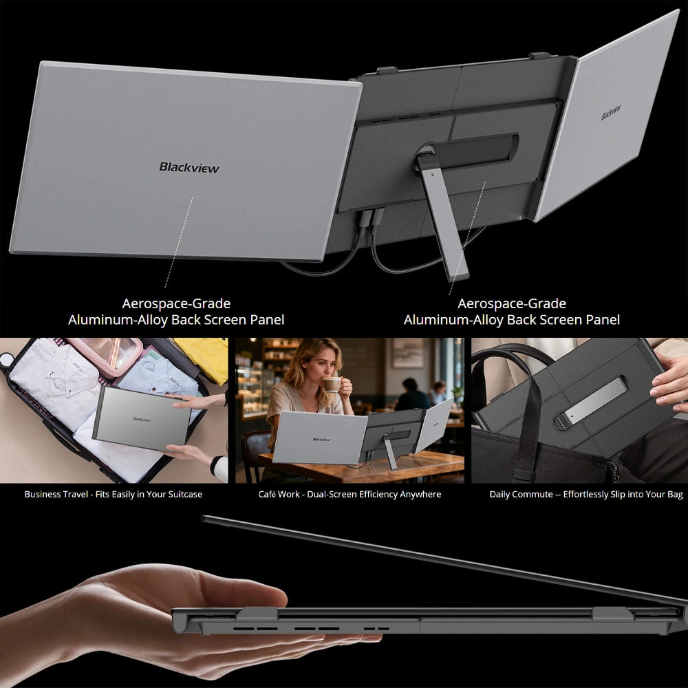 BLACKVIEW 15.3' DUAL LAPTOP SCREEN EXTENDER LCD 16:10 60Hz 1200P GREY