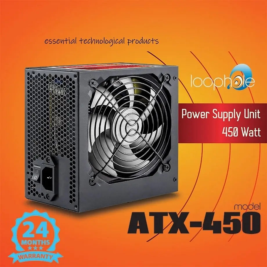Τροφοδοτικό Loophole 450WATT Λευκό FAN