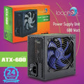 Τροφοδοτικό Loophole 600WATT Μπλε FAN