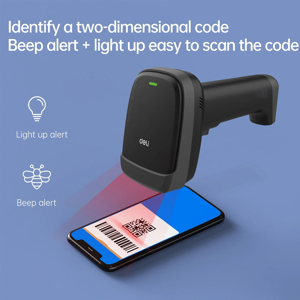 DELI WIRELESS SCAN GUN BLACK