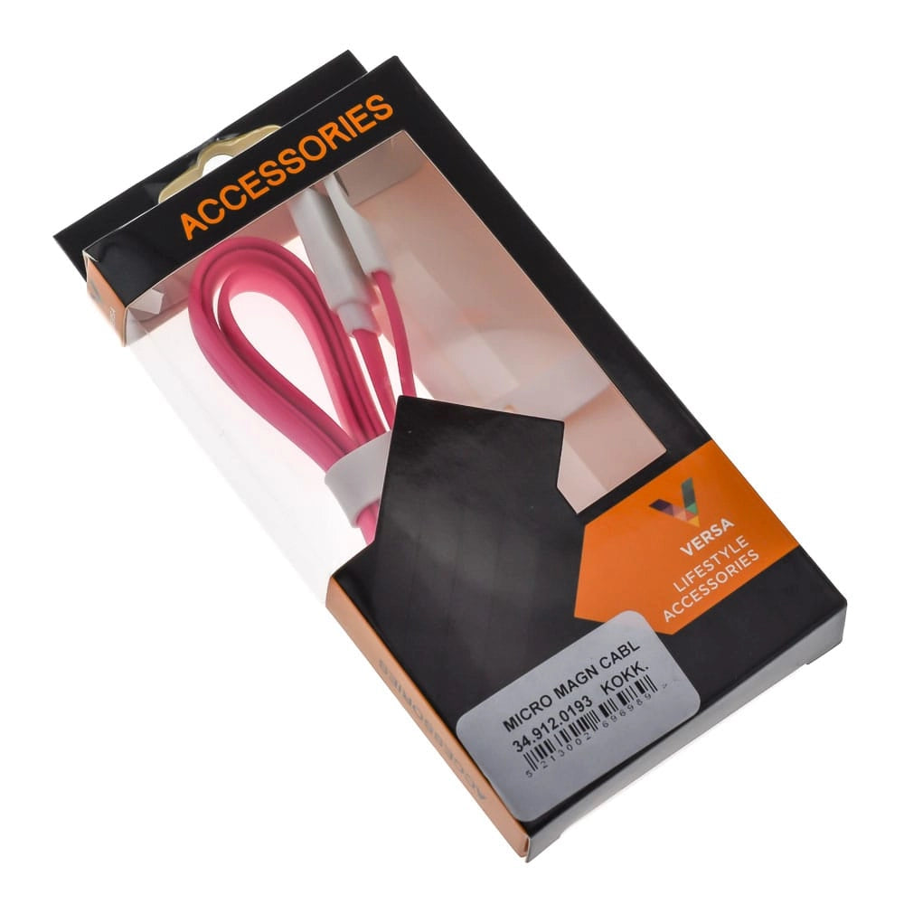 Μαγνητικό Καλώδιο Φόρτισης - Δεδομένων USB σε Micro USB PINK