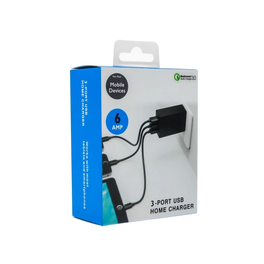 Φορτιστής Ταξιδίου 3 PORT Qualcomm QC 3.0 30W