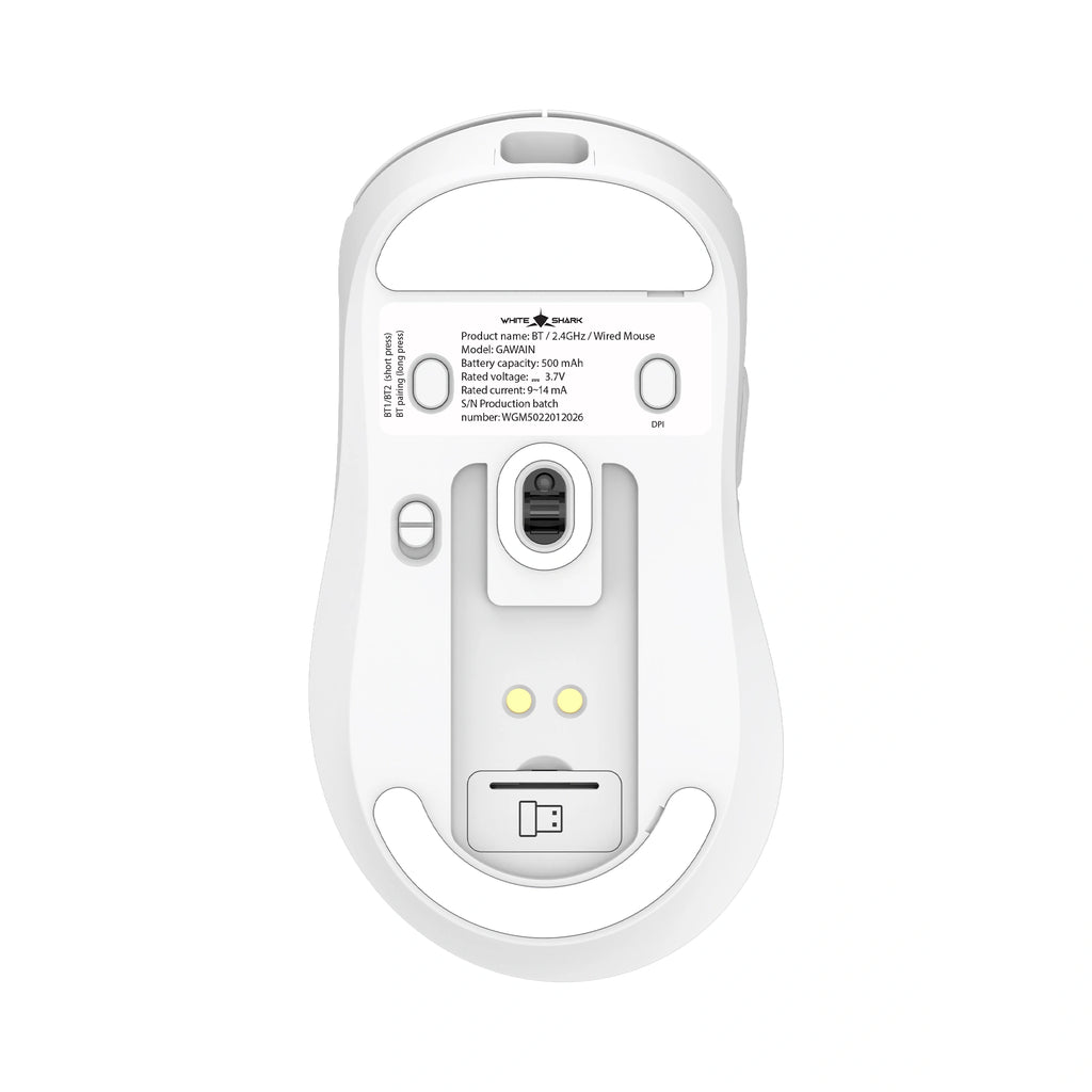 WHITE SHARK WIRELESS GAMING MOUSE 12000DPI WMG-5023 GAWAIN WHITE