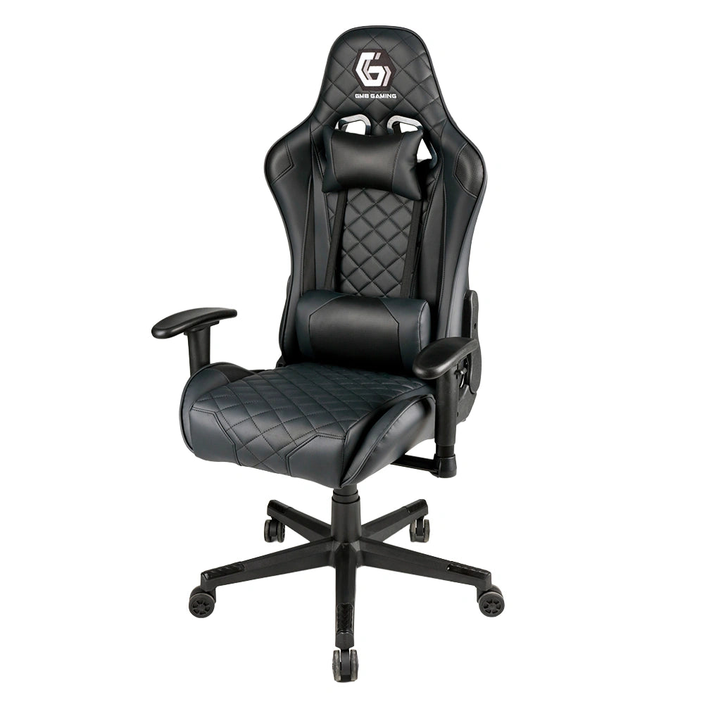GEMBIRD GAMING PVC LEATHER CHAIR WITH PILLOWS BLACK