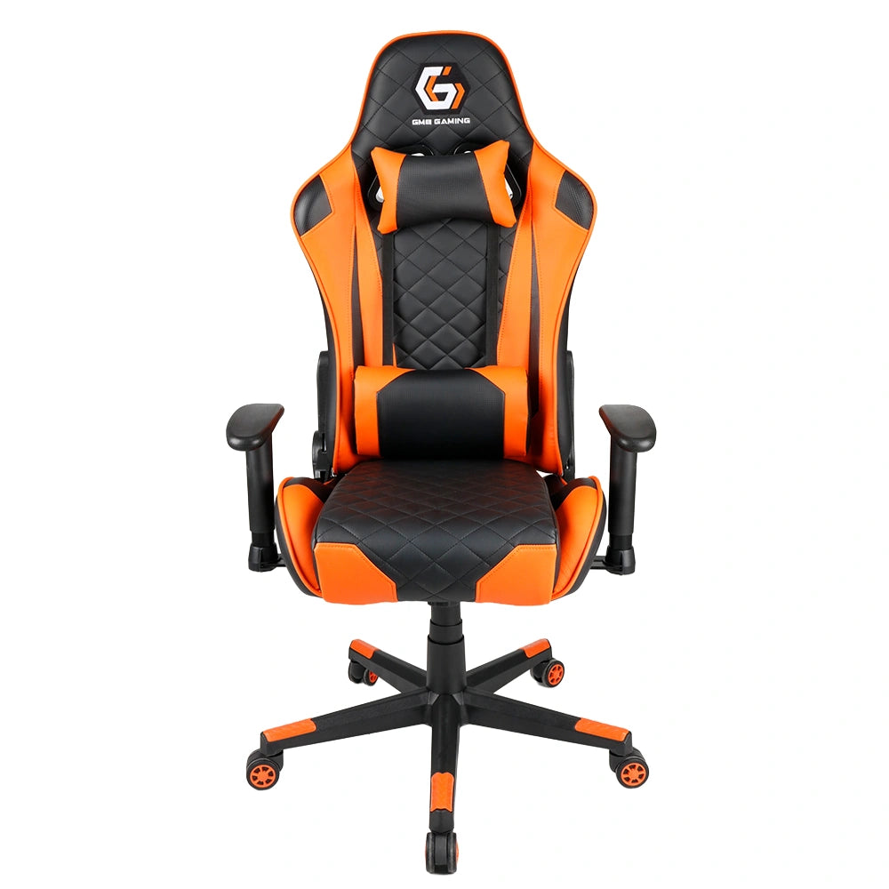 GEMBIRD GAMING PVC LEATHER CHAIR WITH PILLOWS BLACK ORANGE