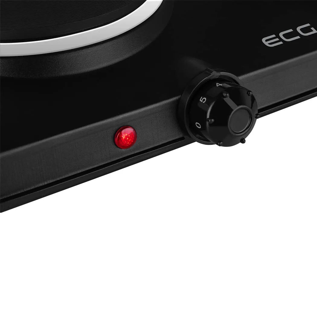 Επιτραπέζια Διπλή Εστία 2500W EV2512 Black ECG