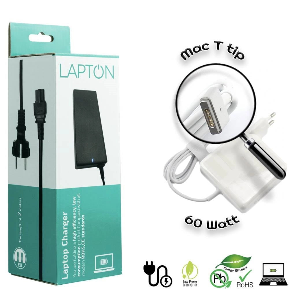 Τροφοδοτικό για MAC T TIP 60W (Τύπου Μagsafe 2)