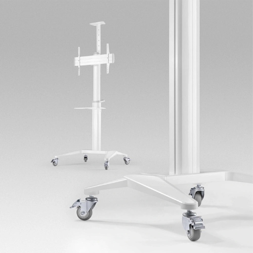 GEMBIRD ALUMINUM TV FLOOR STAND WITH CASTER WHEELS 37'-70' WHITE