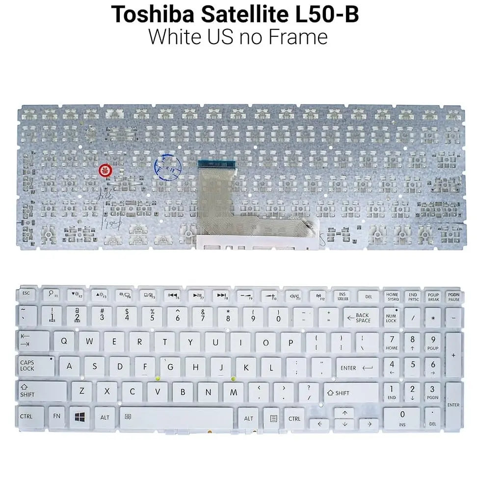 Πληκτρολόγιο Toshiba Satellite L50-B White US
