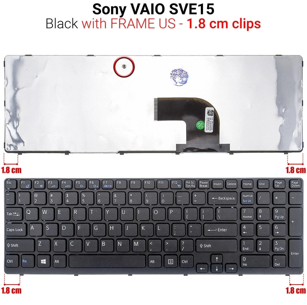 Πληκτρολόγιο SVE15 Black 1,8CM