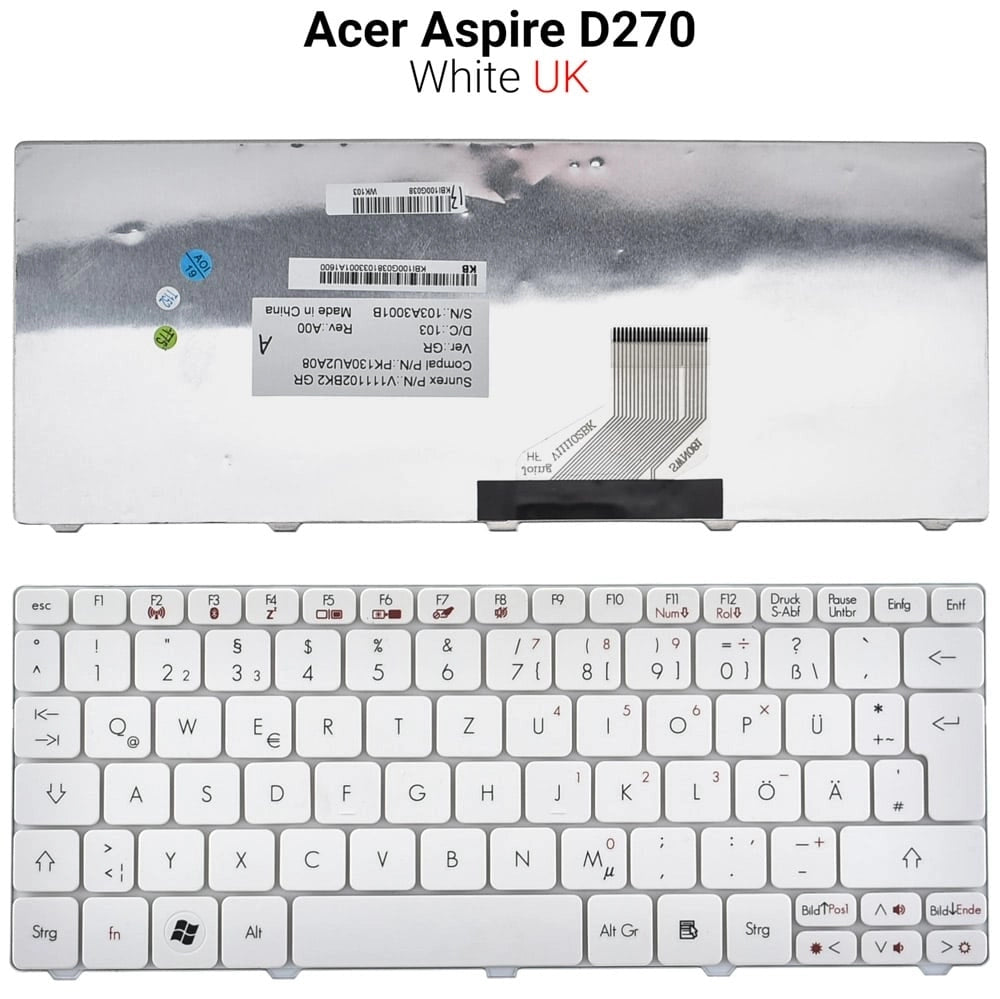 Πληκτρολόγιο ACER Aspire D270 Λευκό