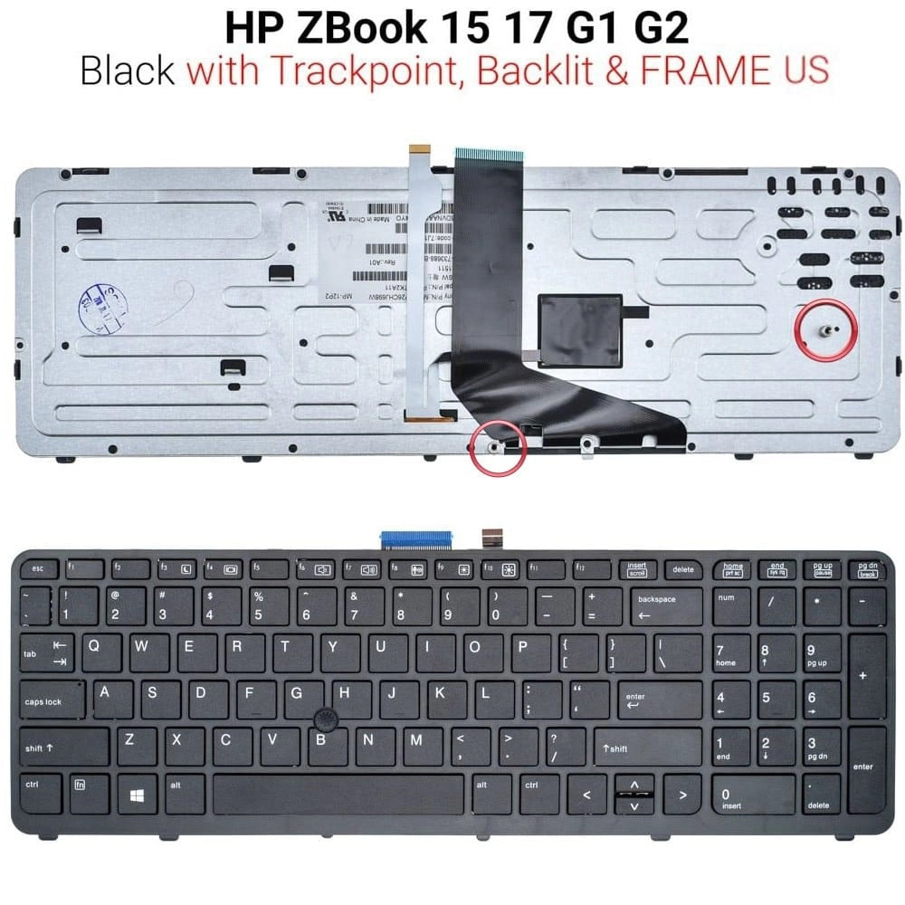 Πληκτρολόγιο HP Zbook 15 17 G1 G2 WITH Backlight
